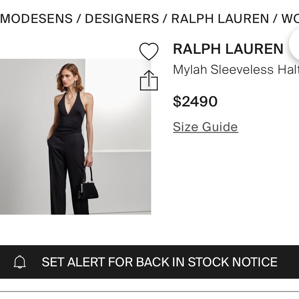 Ralph Lauren Purple Label Mylah Sleeveless Halter Jumpsuit - Picture 4 of 16